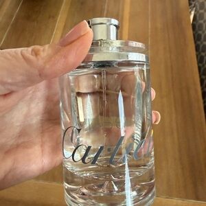 Cartier Transparent Perfume Bottle with Silver Cap